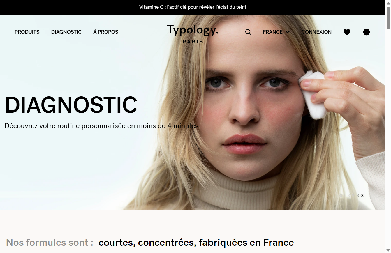 Maquette web Typology