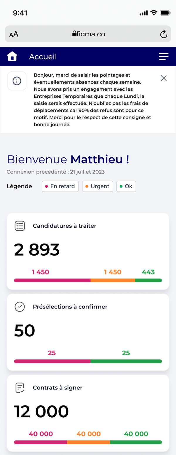 Maquette mobile DirectSkills