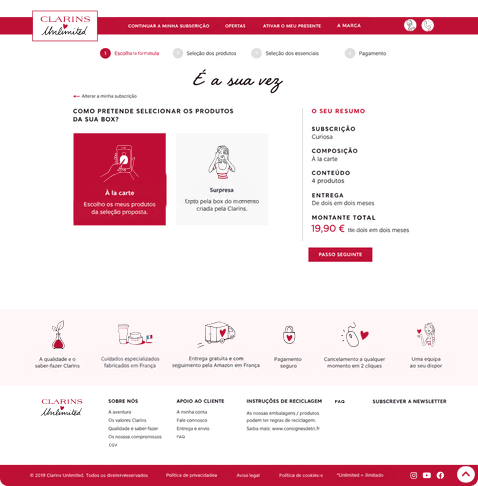 Maquette web Clarins Unlimited