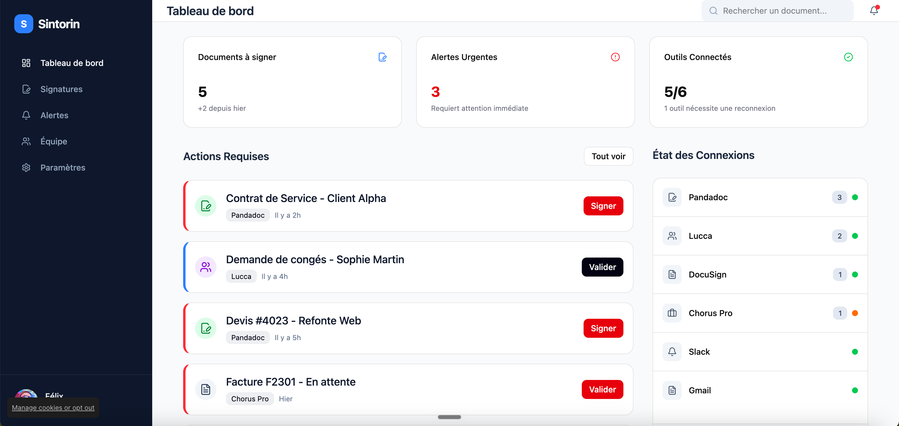 Web-Mockup Sintorin