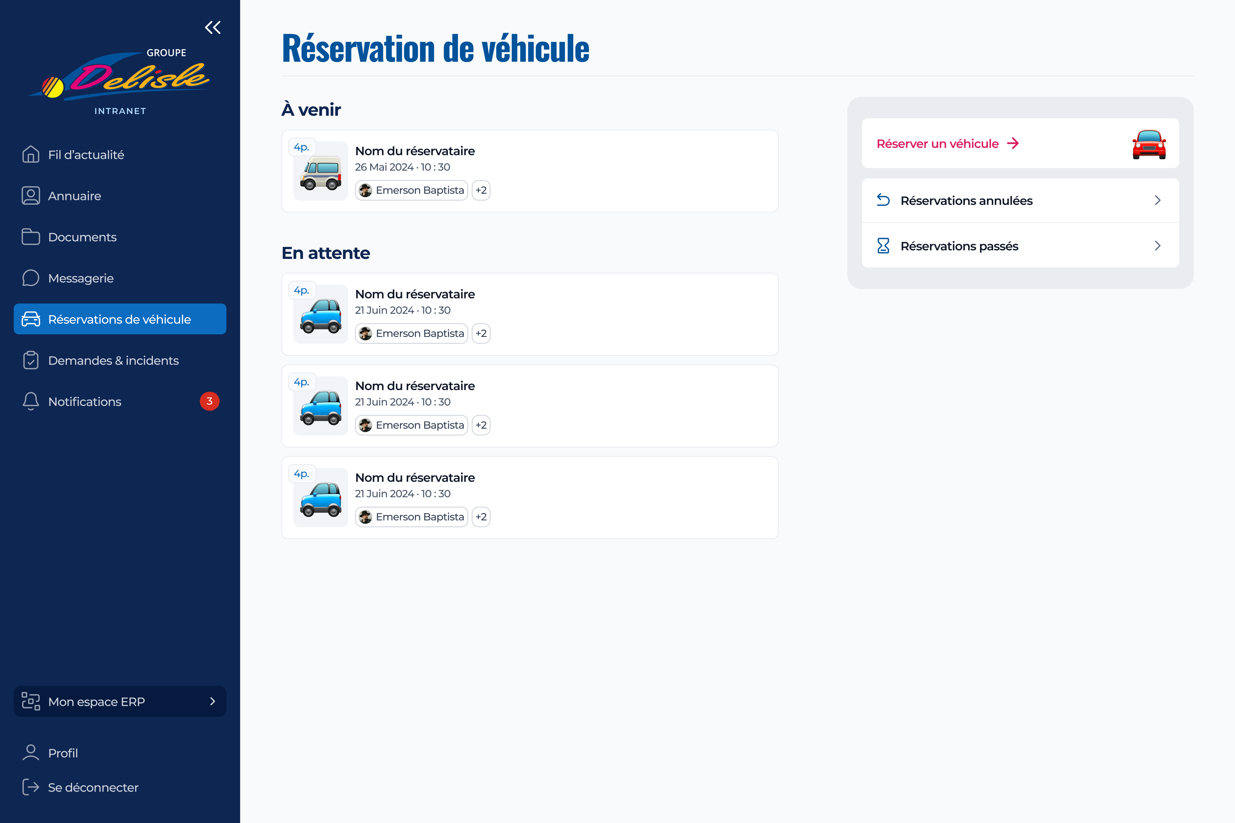 Maquette web Groupe Delisle