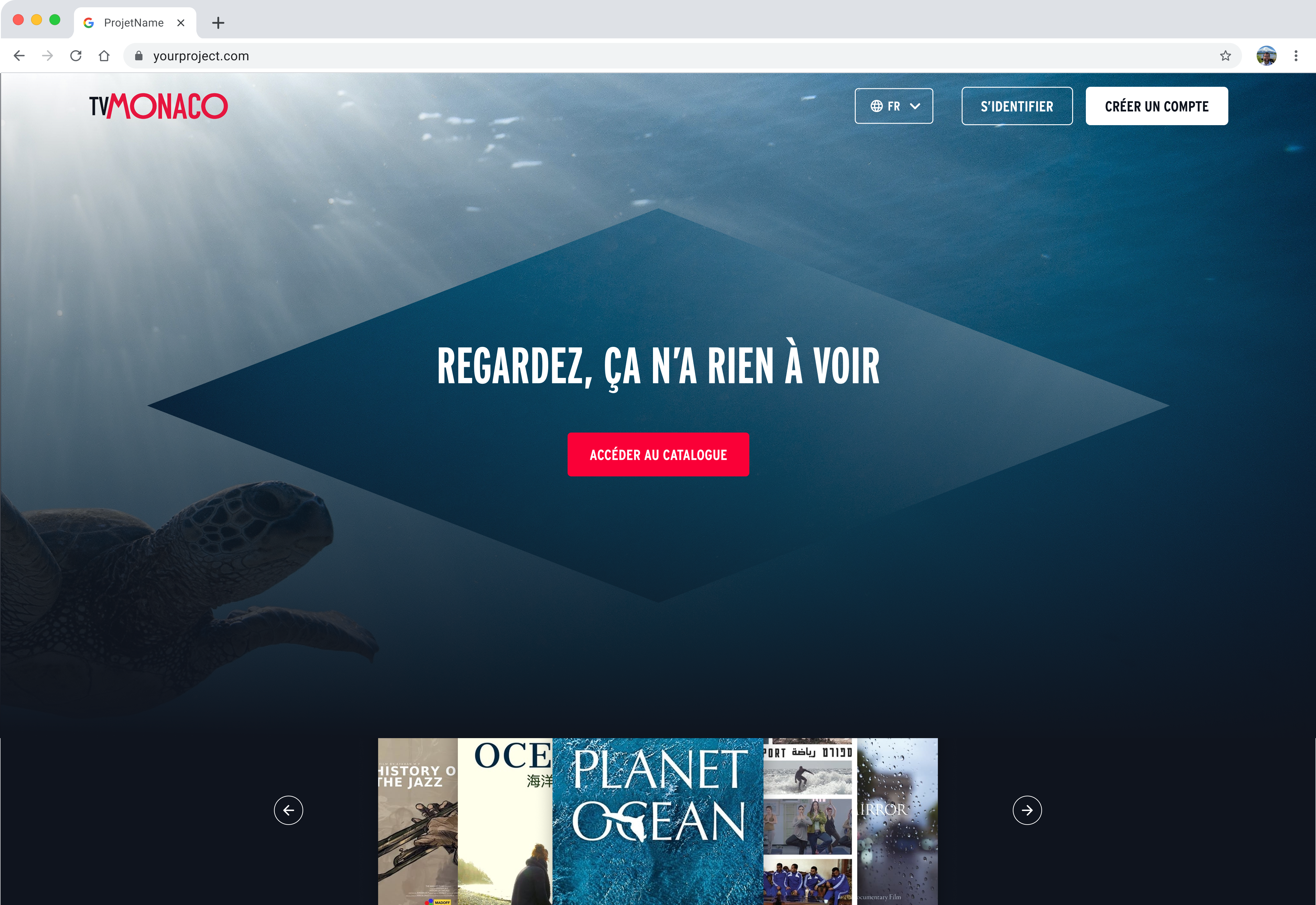 Maquette web TV Monaco