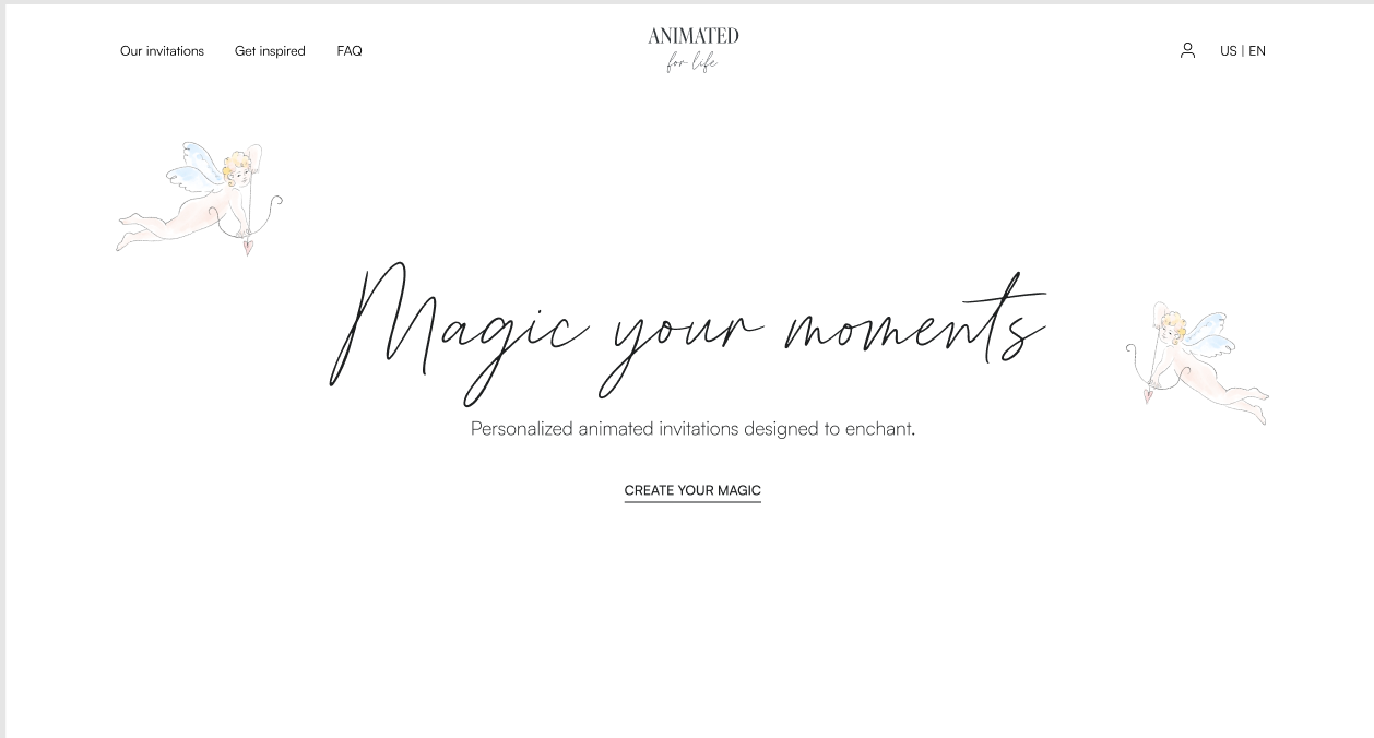 Maquette web Animated for Life