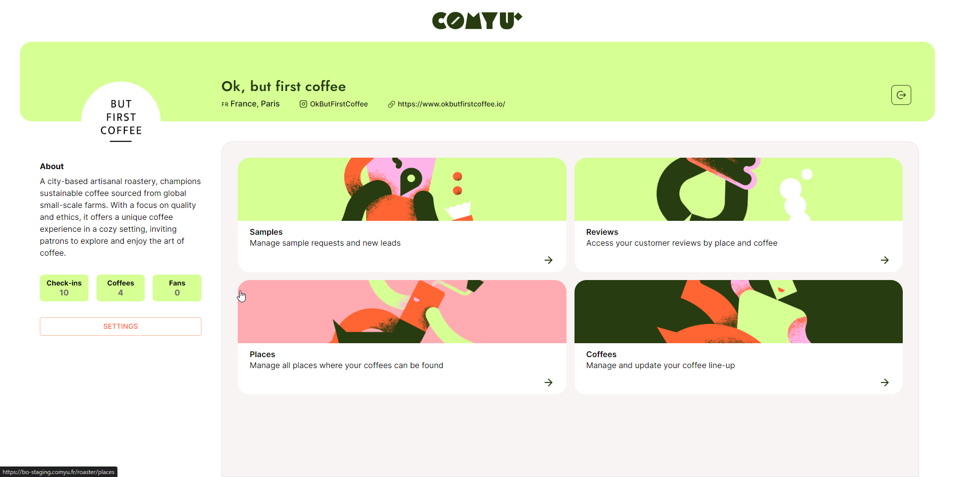 Maquette web Comyu