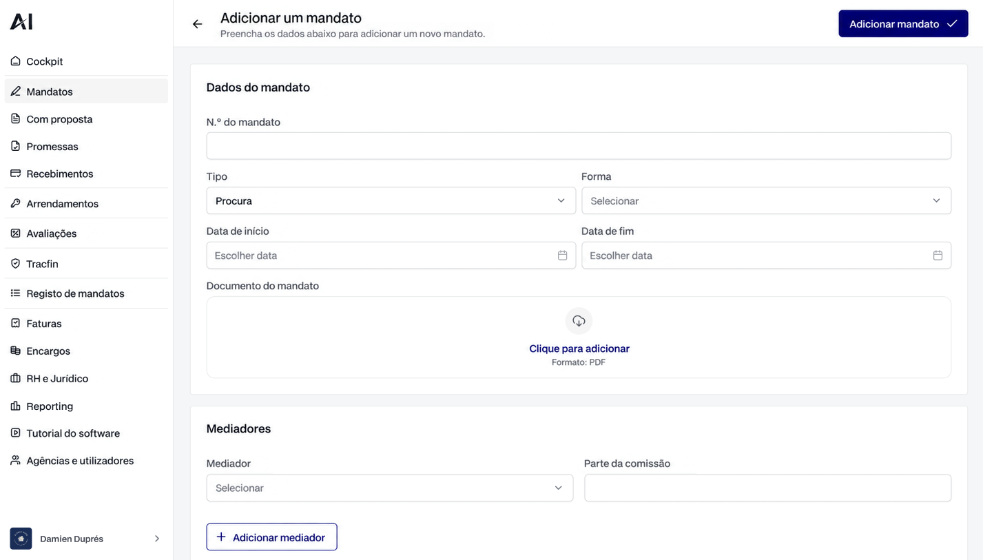 Maquette web Admin Immo