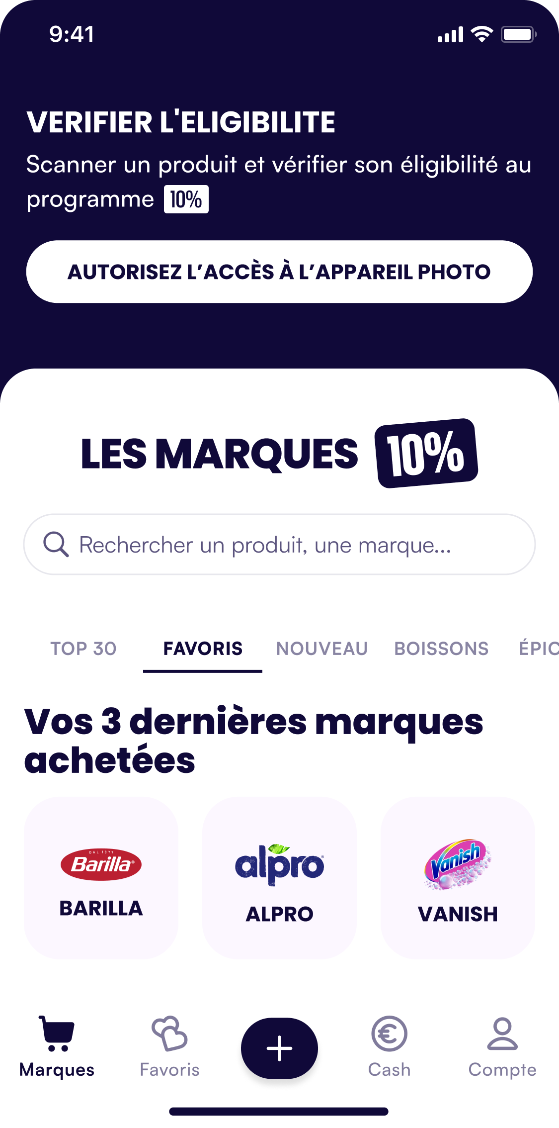 Maquette mobile Dix pourcent