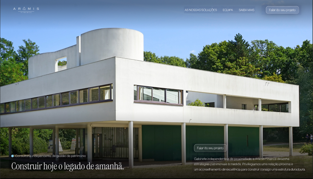Maquette web Aramis Finance