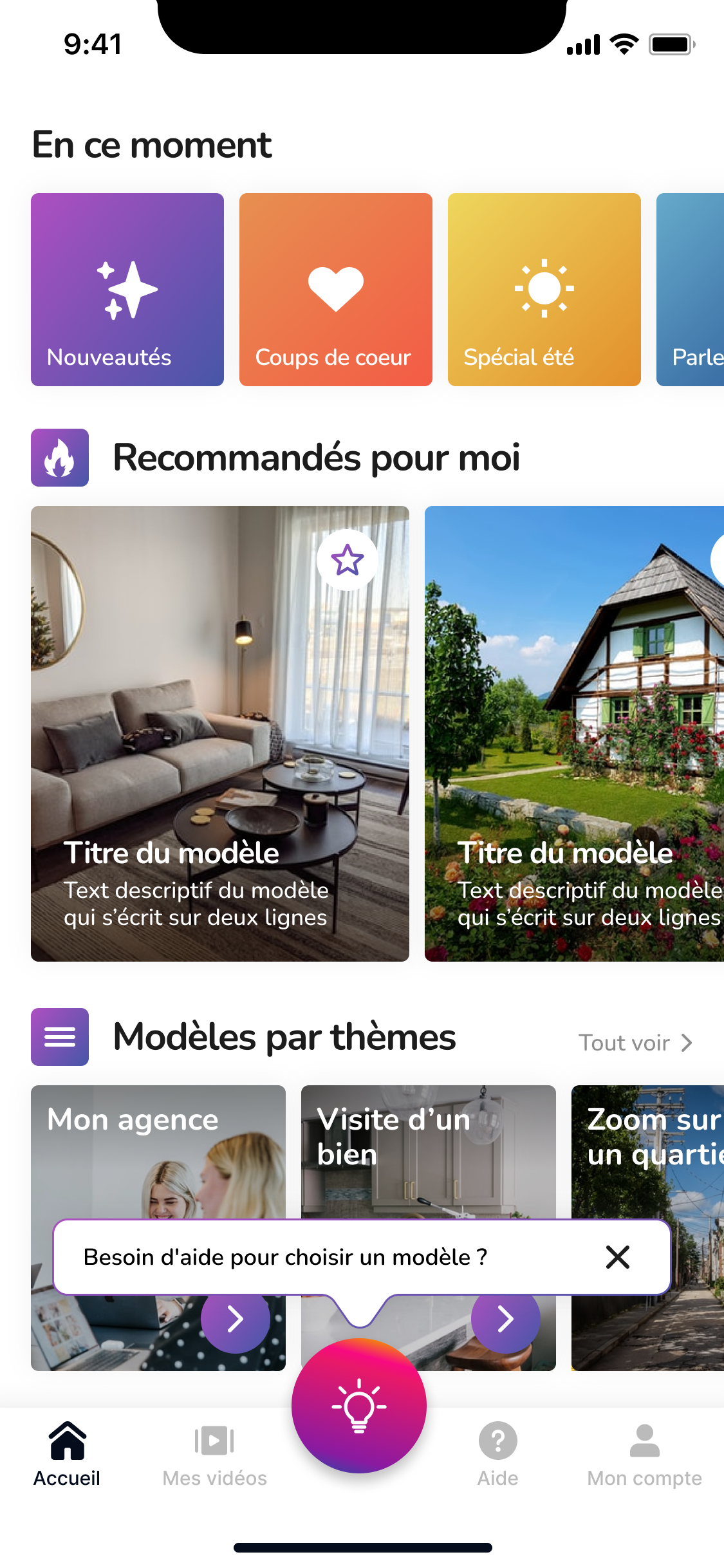 Maquette mobile Just Smart Video