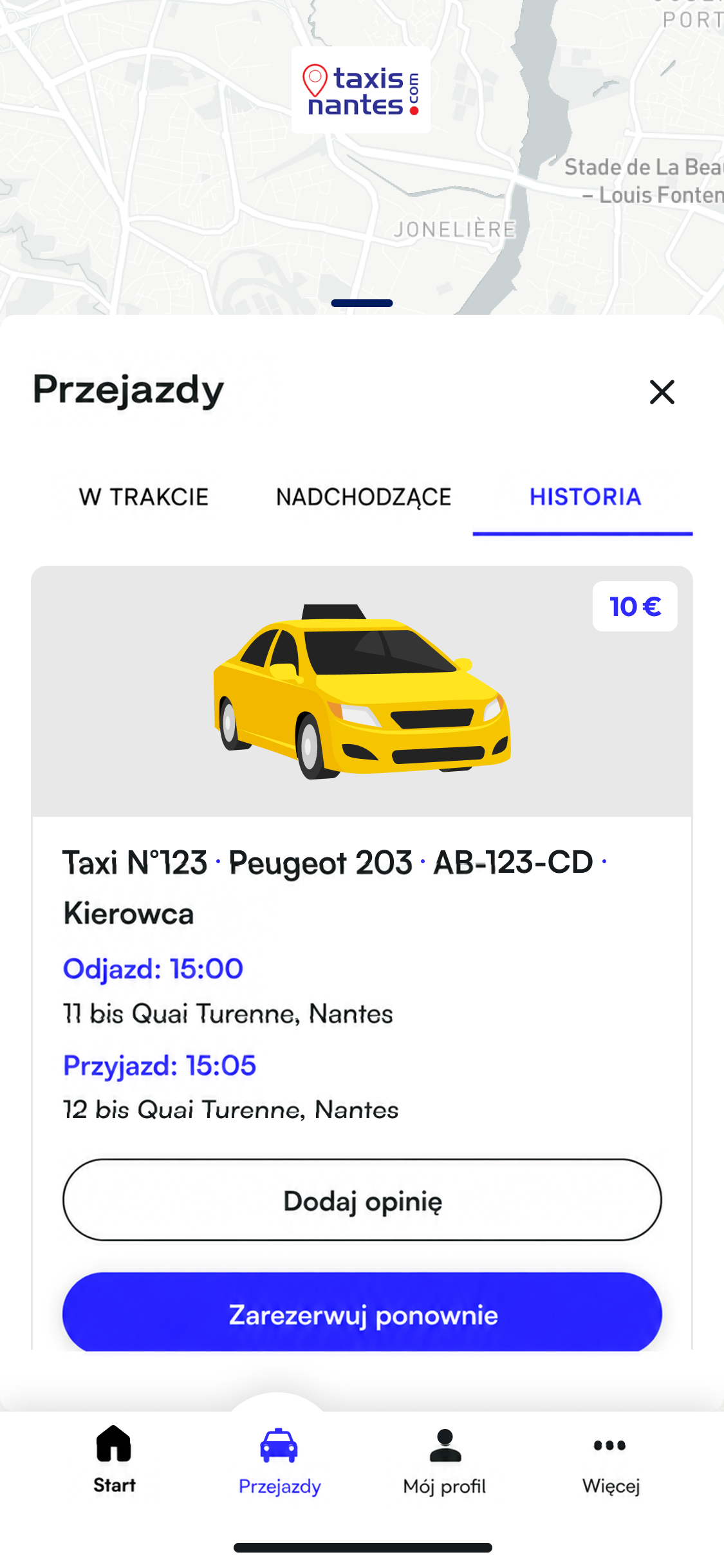 Maquette mobile Taxis Nantes