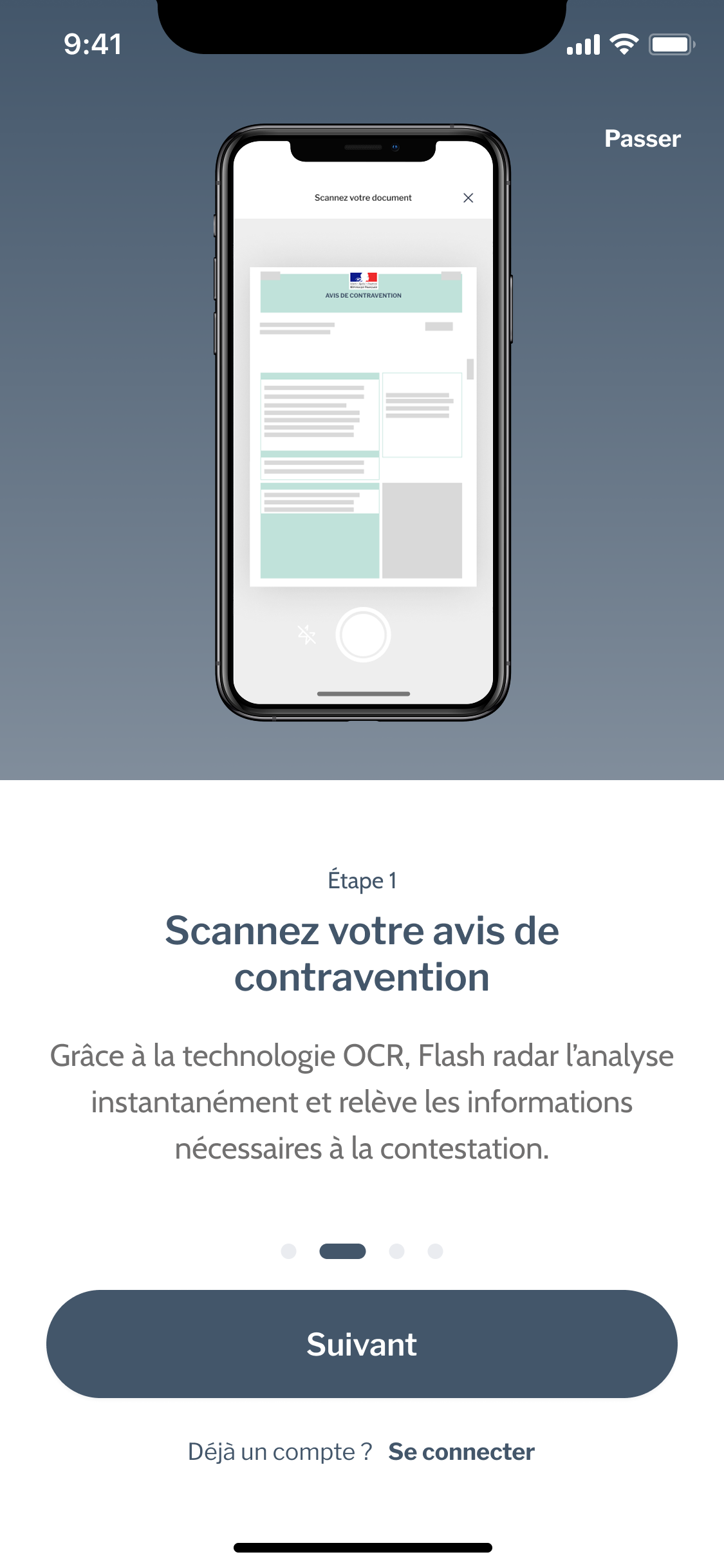 Maquette mobile Flash Radar
