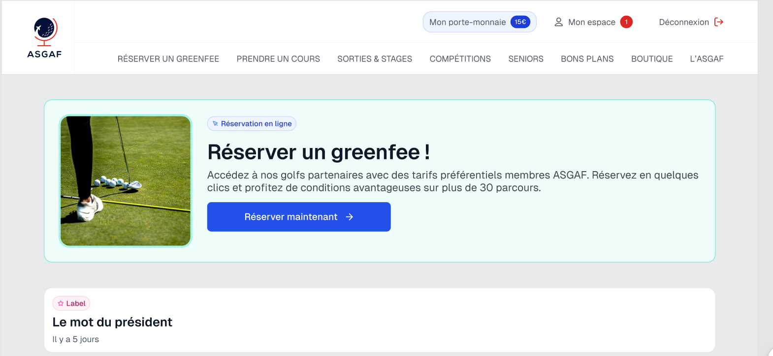 Maquette web ASGAF