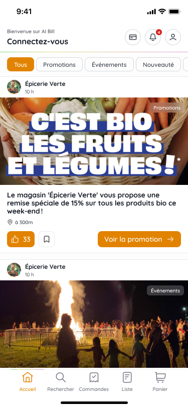 Maquette mobile AI BILL