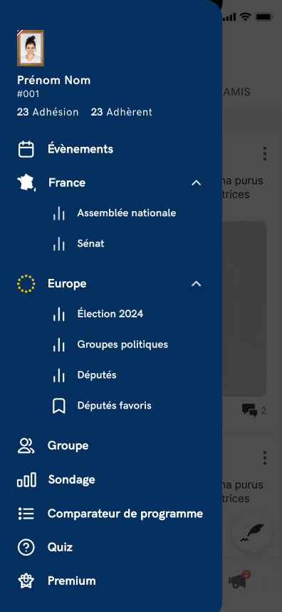 Maquette mobile Politicly