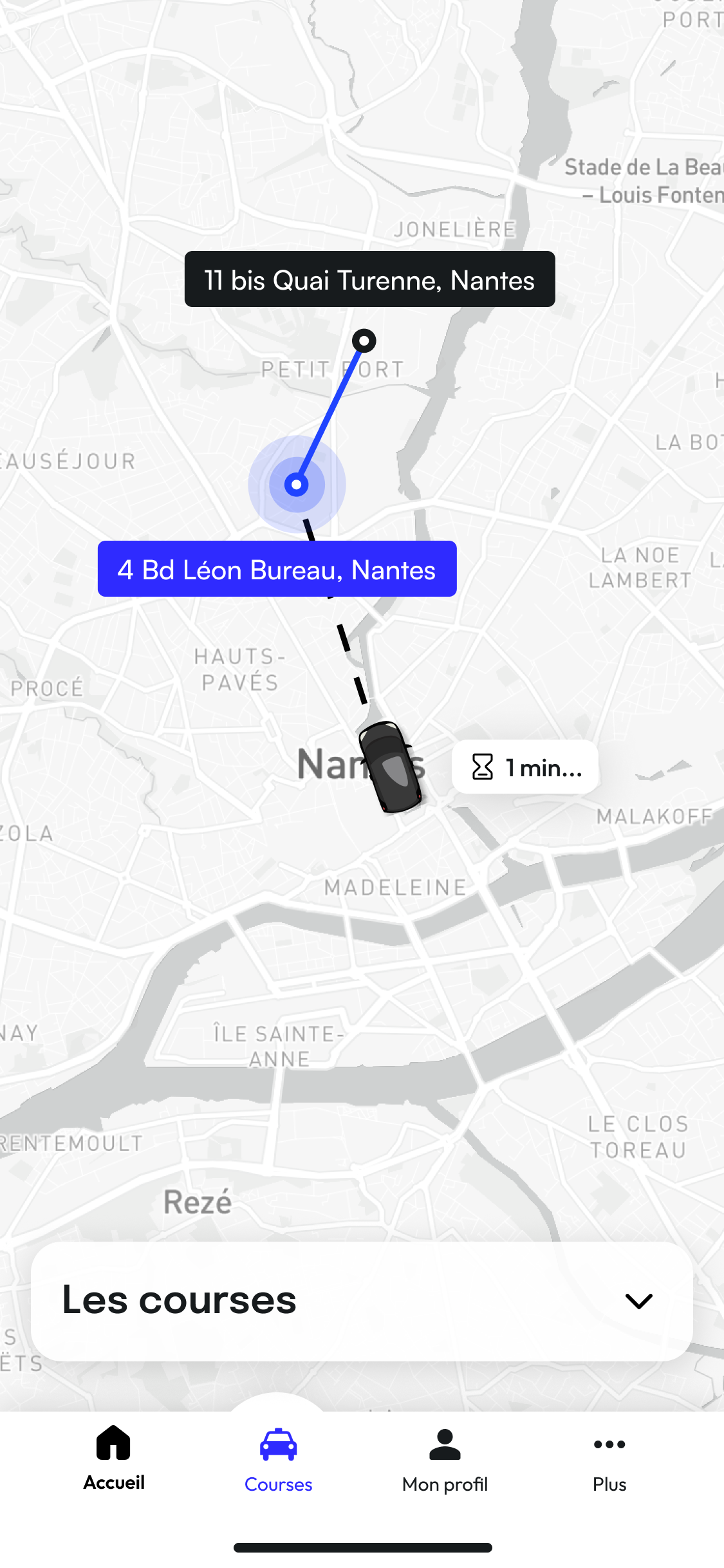 Maquette mobile Taxis Nantes