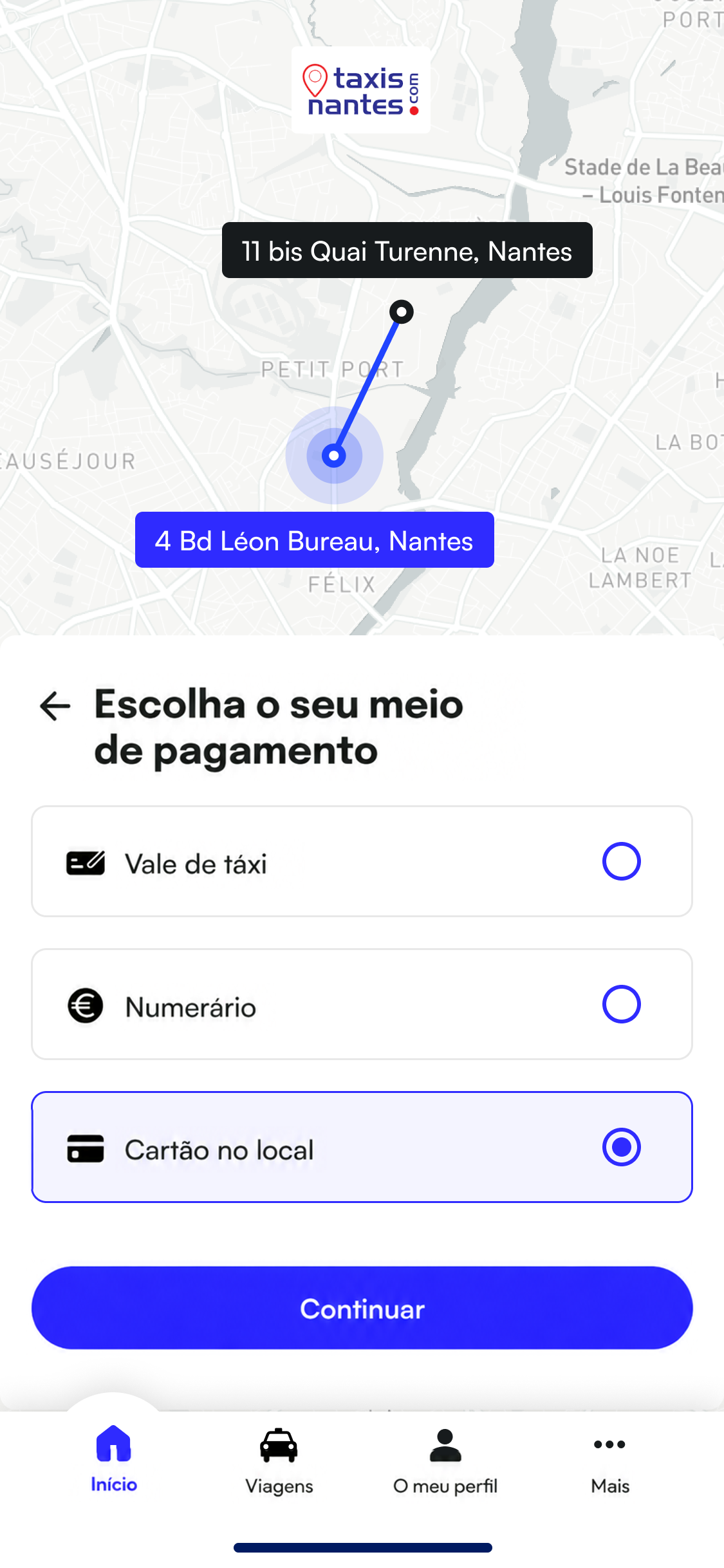 Maquette mobile Taxis Nantes