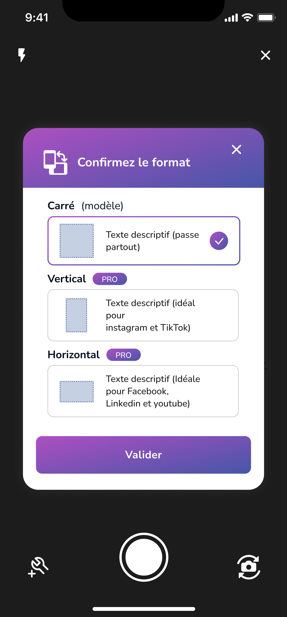Maquette mobile Just Smart Video