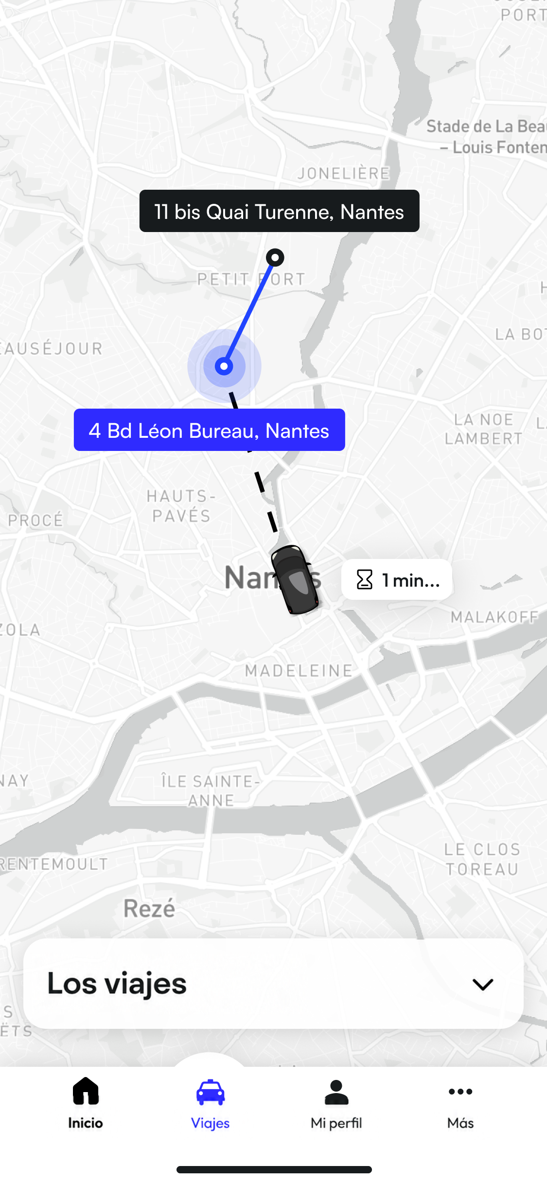 Maquette mobile Taxis Nantes