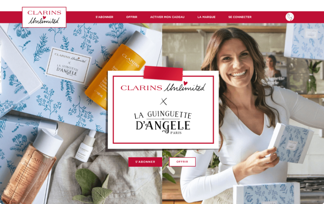 Maquette web Clarins Unlimited