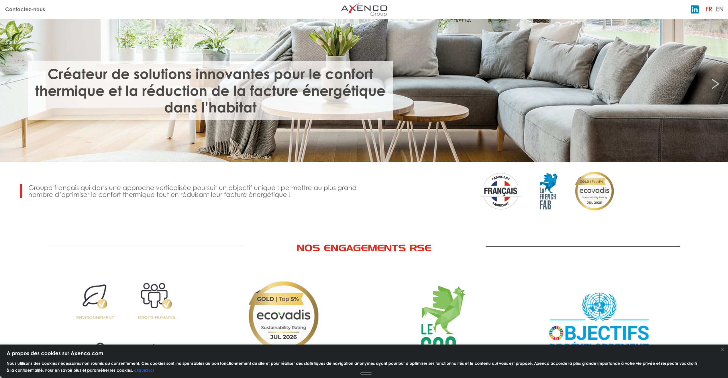 Web mockup Axenco