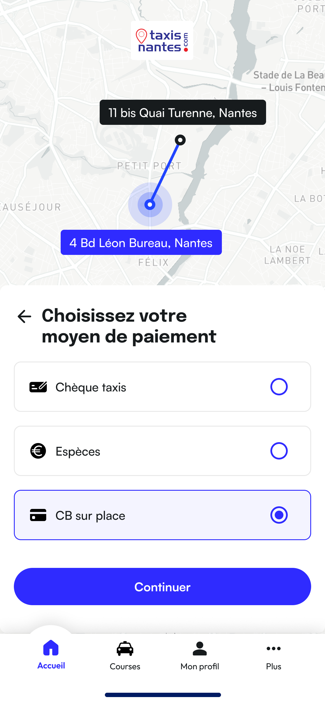 Maquette mobile Taxis Nantes