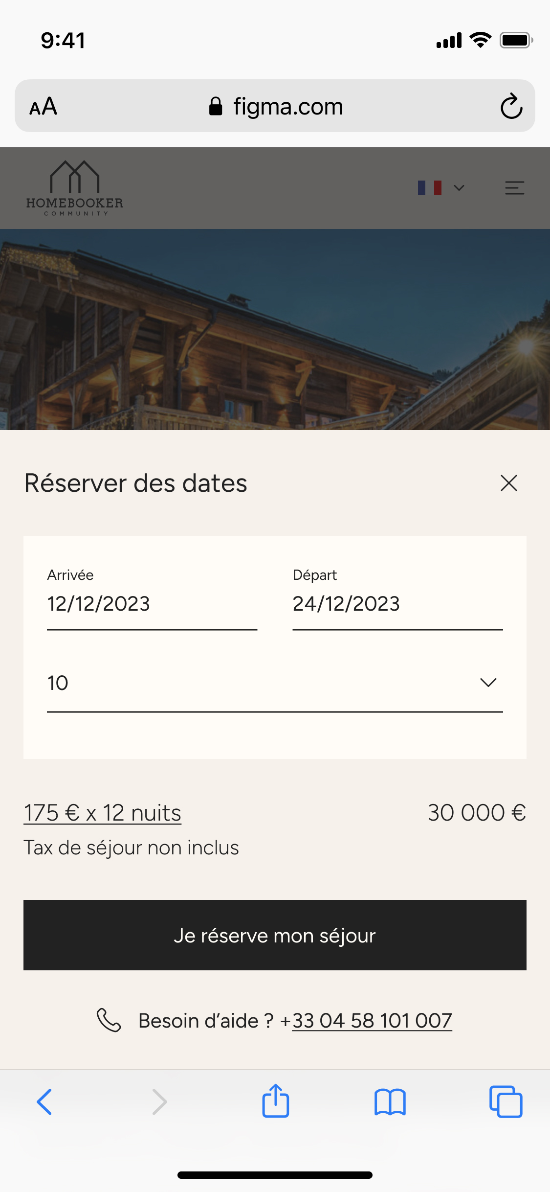 Maquette mobile Homebooker